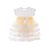 Beige Bella Vina Ruffle Babysuit Dress