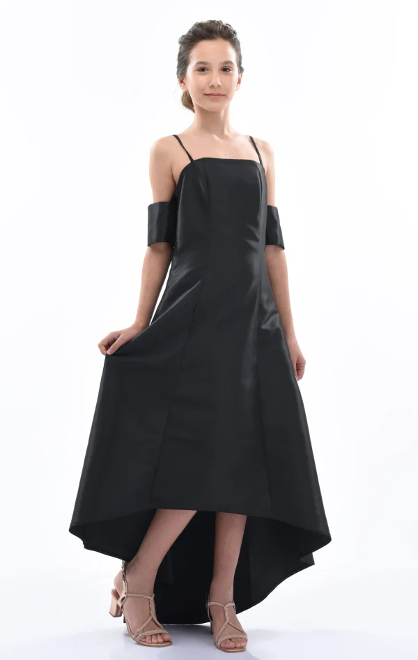 Black Bexley Hi-low Gown
