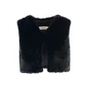 Black Faux Fur Vest