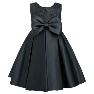 Black Hampton Double Bow Dress