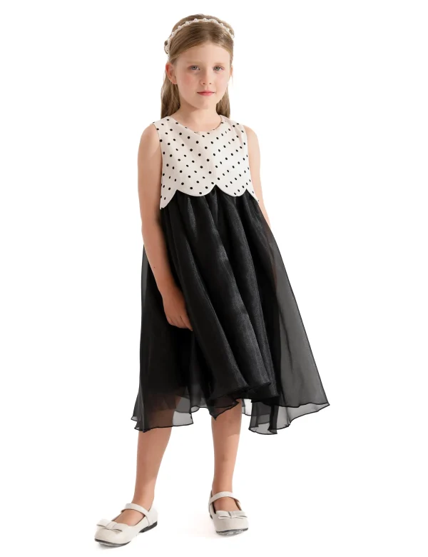 Black Menorca Polka Dot Dress