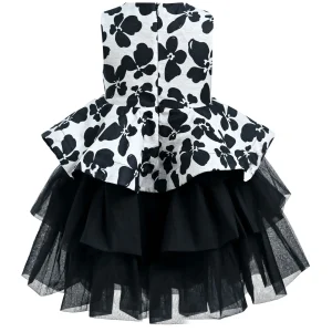 Black Nazareen Floral Tiered Dress