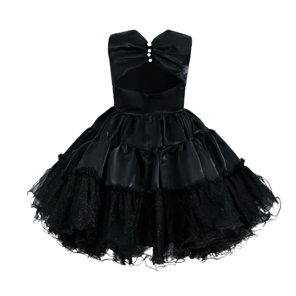 Black Sleeveless Bow Madrona Dress