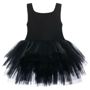 Black Solid Tutu Dress