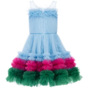 Blue Granada Ruffle Tulle Dress
