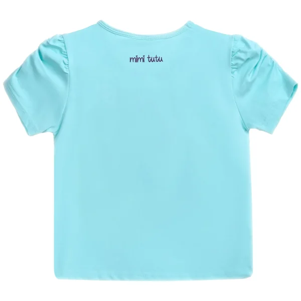 Blue Peacock Applique T-Shirt