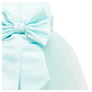 Blue Teal Mallory Bow Dress