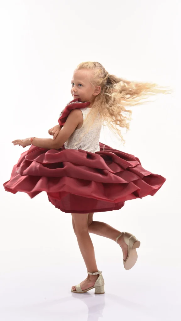 Burgundy Ladera Tiered Ruffle Dress