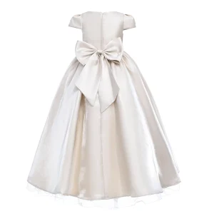 Champagne Bow Long Brea Dress