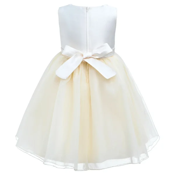 Champagne Felice Tulle Bow Dress