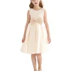 Champagne Hampton Double Bow Dress