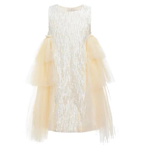 Champagne Sonata Ruffle Dress