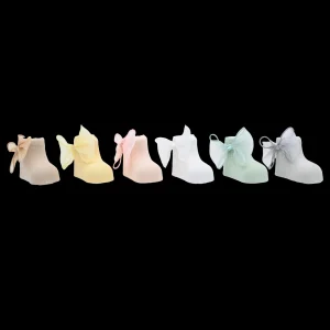 Cotton Tulle Bow Socks Set