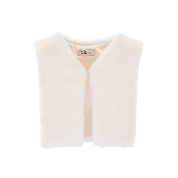 Cream Faux Fur Vest