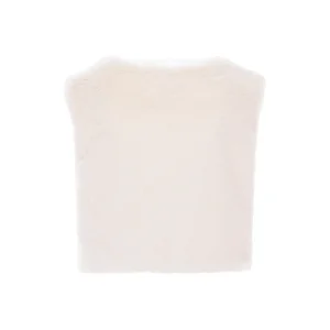 Cream Faux Fur Vest