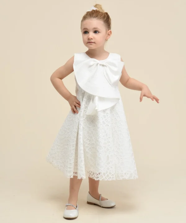 Cream Pamela Embroidered Dress