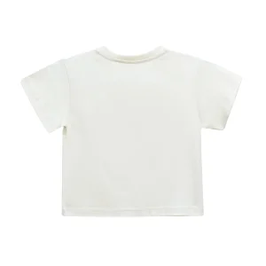 Cream Rainbow Heart Applique T-Shirt