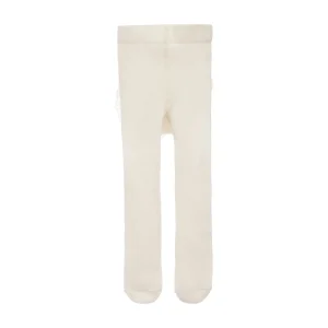 Cream Ruffle Pom Tail Tights