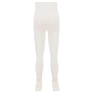 Cream Solid Tights