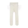 Cream Tulle Ruffle Tights
