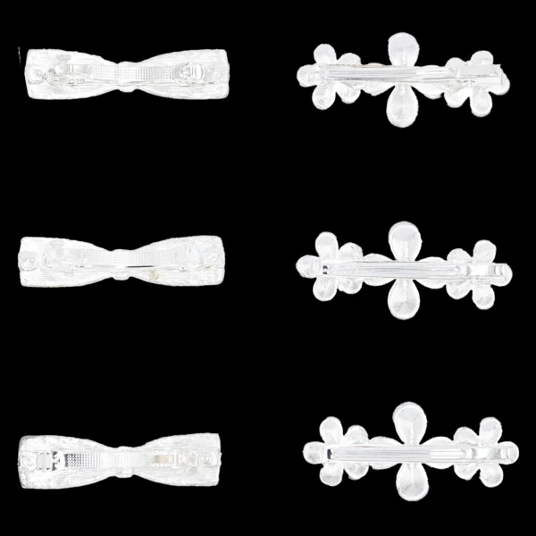 Crystal Bow & Daisy Hairclip Set