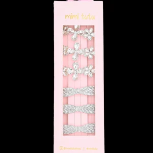 Crystal Bow & Daisy Hairclip Set