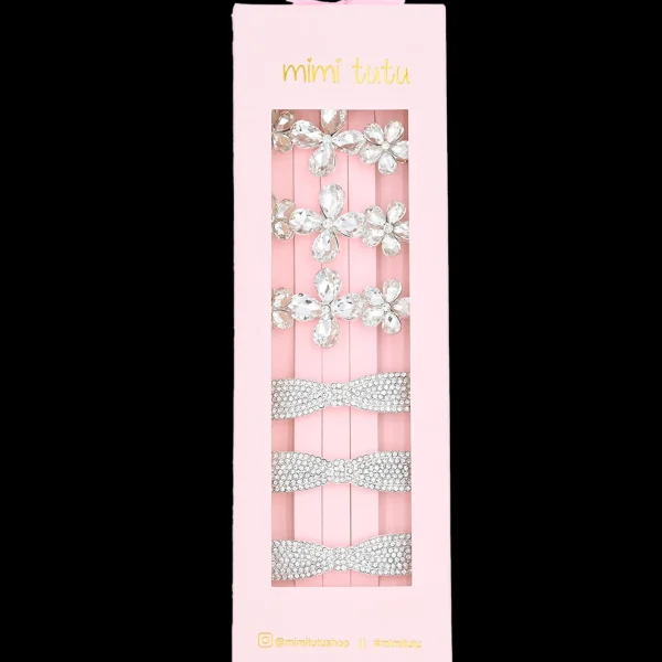 Crystal Bow & Daisy Hairclip Set
