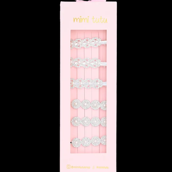 Crystal Ribbon and Flower Hairclip Set