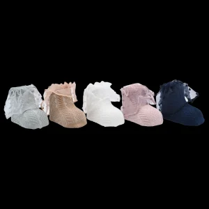 Dotted Tulle Trim Socks Set