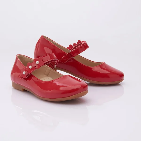 Glossy Red Flower Flats