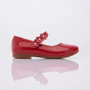 Glossy Red Flower Flats