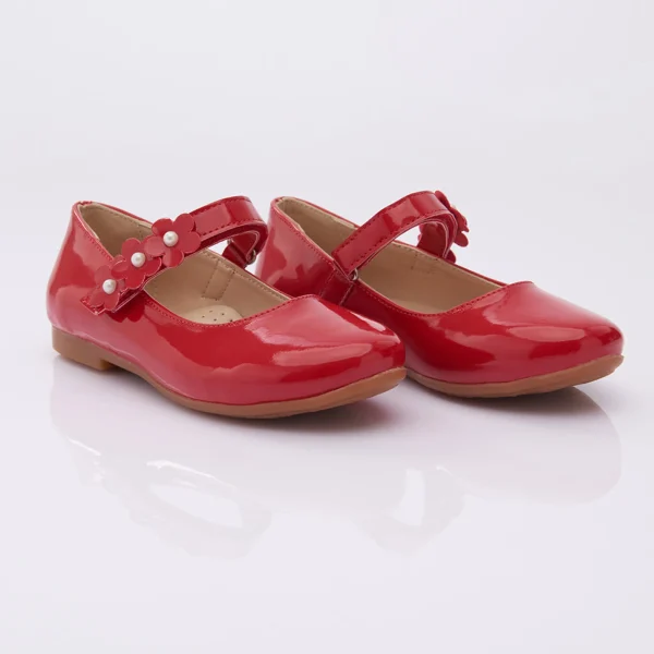 Glossy Red Flower Flats