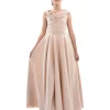 Gold Lenelle Rose Applique Gown