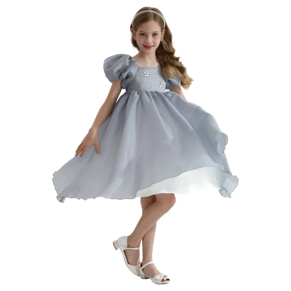 Gray Janelle Applique Teacup Gown