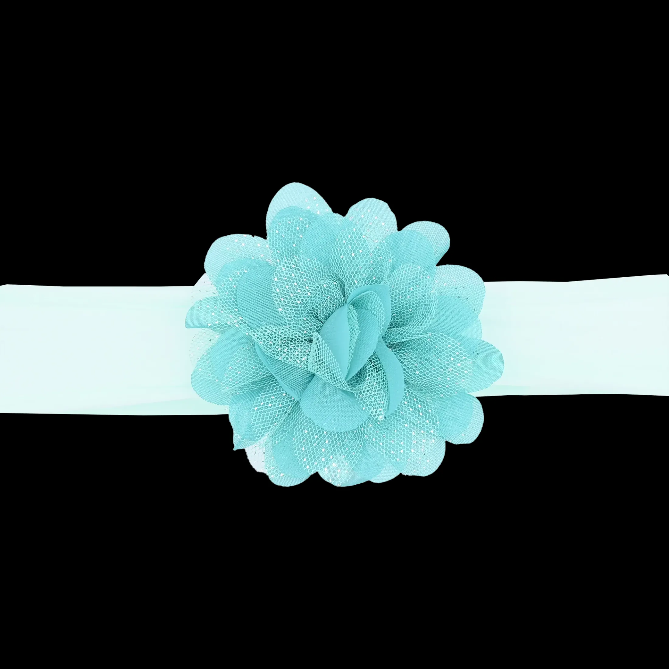Green Glistening Flower Headband