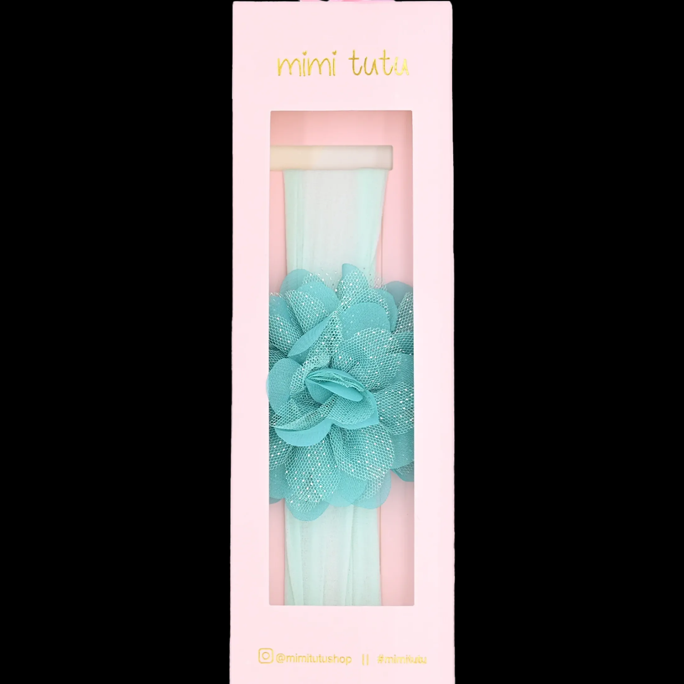 Green Glistening Flower Headband