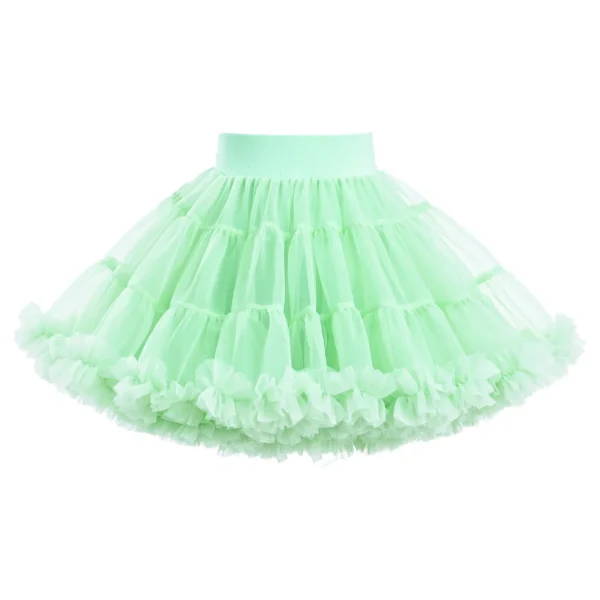 Green Pastel Bow Tulle Skirt