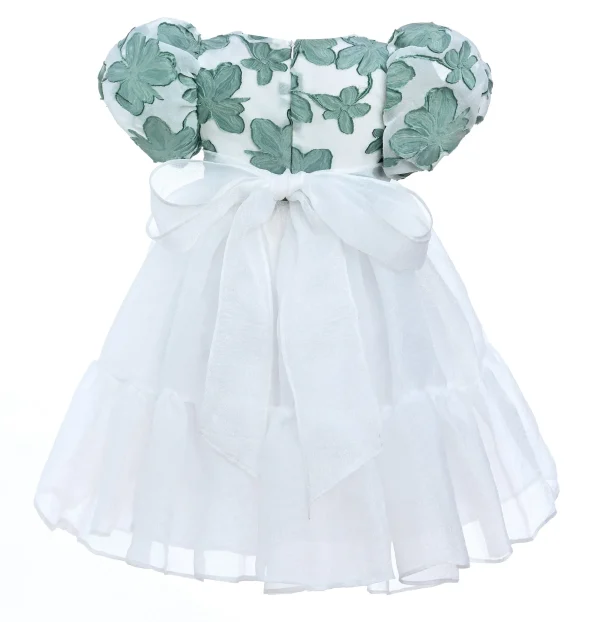 Green Winona Floral Teacup Dress
