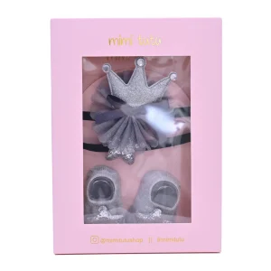 Grey Star and Bow Crown Gift Set