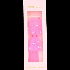 Hot Pink Tulle Pearl Ribbon Headband