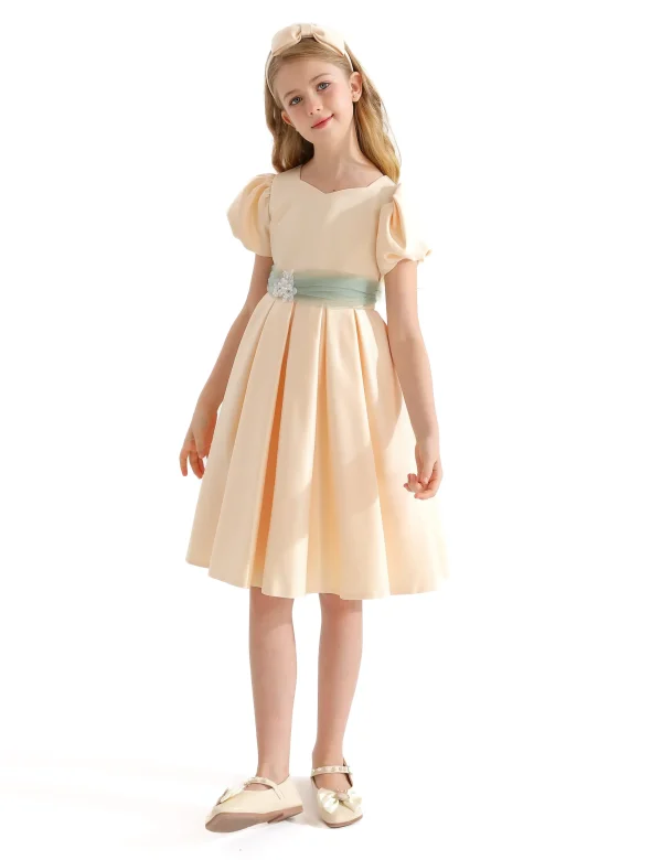 Ivory Easton Teacup Belt Dress