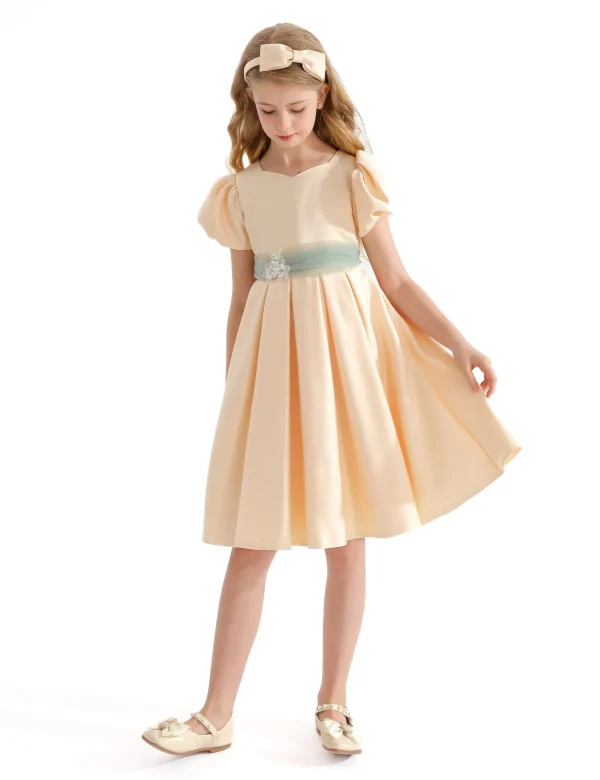 Ivory Easton Teacup Belt Dress