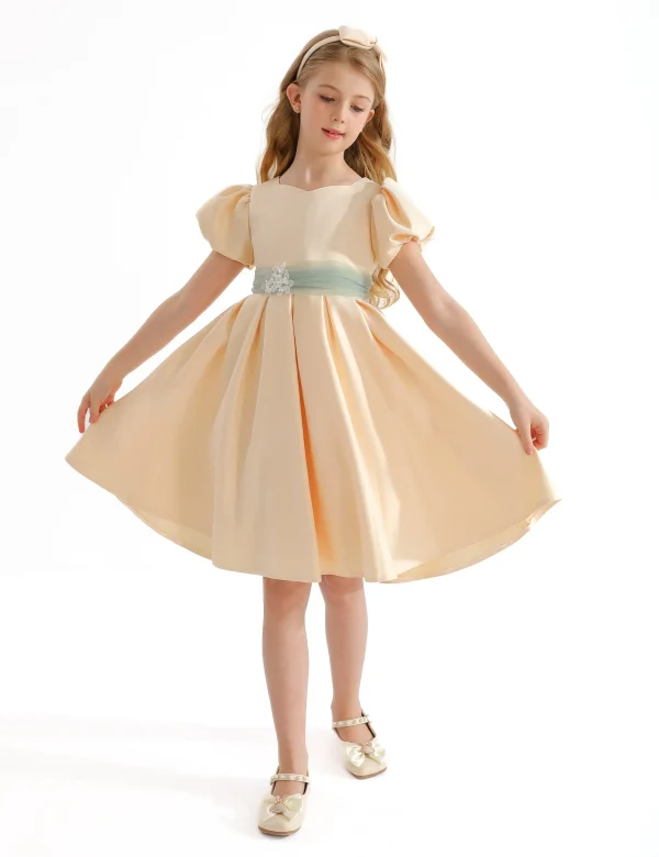 Ivory Easton Teacup Belt Dress