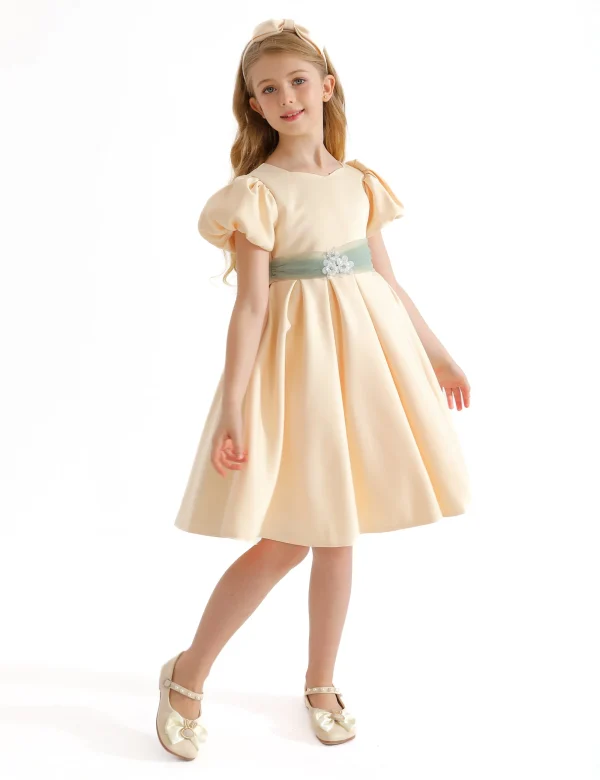 Ivory Easton Teacup Belt Dress