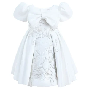 Ivory Leona Floral Teacup Bow Dress