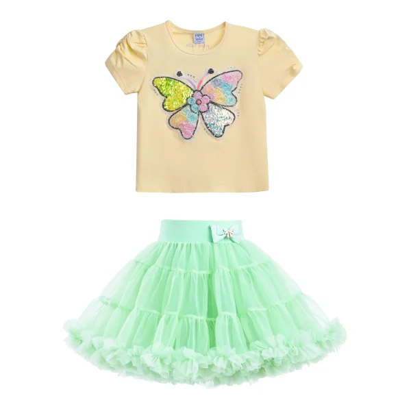 Multicolor Abbey Butterfly Skirt Outfit