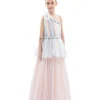 Multicolor Apollo Iridescent Tulle Gown