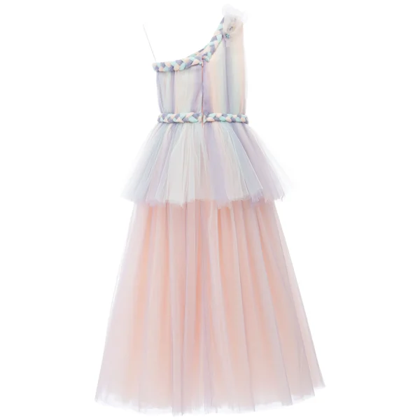 Multicolor Apollo Iridescent Tulle Gown