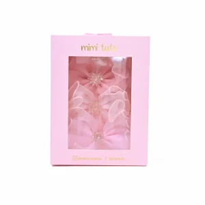 Multicolor Crystal Flower Bow Hairclip Set