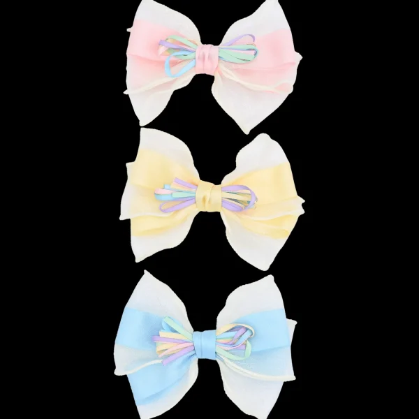Multicolor Ribbon Bow Hairclip Set
